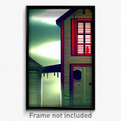 Pixel Art Poster - Lonely Madhouse (8 Bit Psychedelic Trippy Video Game Print)