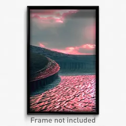 Pixel Art Poster - Warped Bank (8 Bit Psychedelic Trippy Weird Video Game Print)