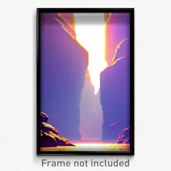 Pixel Art Poster - Wide Rift (8 Bit Psychedelic Trippy Weird Video Game Print)