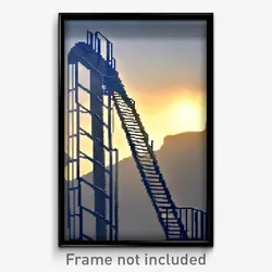 Pixel Art Poster - Vast Ladder (8 Bit Psychedelic Trippy Weird Video Game Print)