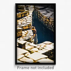 Pixel Art Poster - Distinct Stone (8 Bit Psychedelic Trippy Video Game Print)