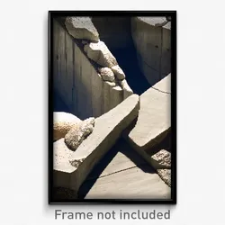 Pixel Art Poster - Concrete Outcropping (8 Bit Psychedelic Video Game Print)