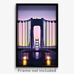 Pixel Art Poster - Spotless Bridge (8 Bit Psychedelic Trippy Video Game Print)