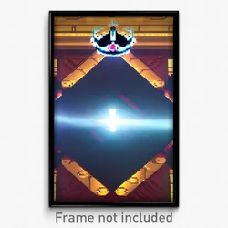 Pixel Art Poster - Puzzling Crown (8 Bit Psychedelic Trippy Video Game Print)