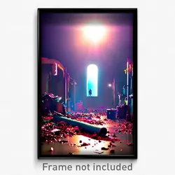 Pixel Art Poster - Cool Waste (8 Bit Psychedelic Trippy Weird Video Game Print)