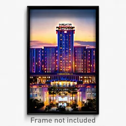 Pixel Art Poster - Gargantuan Hotel (8 Bit Psychedelic Trippy Video Game Print)