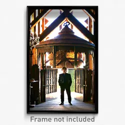 Pixel Art Poster - Antique Granary (8 Bit Psychedelic Trippy Video Game Print)