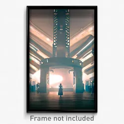 Pixel Art Poster - Impressive Meeting Place (8 Bit Psychedelic Video Game Print)