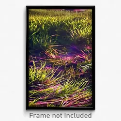 Pixel Art Poster - Worn Grass (8 Bit Psychedelic Trippy Weird Video Game Print)
