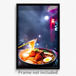 Pixel Art Poster - Gloomy Ramen (8 Bit Psychedelic Trippy Video Game Print)