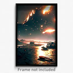 Pixel Art Poster - Remote Earthquake (8 Bit Psychedelic Trippy Video Game Print)