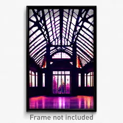 Pixel Art Poster - Flamboyant Conservatory (8 Bit Psychedelic Video Game Print)