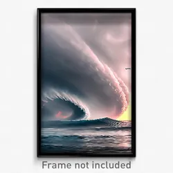 Pixel Art Poster - Vivacious Hurricane (8 Bit Psychedelic Video Game Print)
