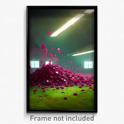 Pixel Art Poster - Rosy Earthquake (8 Bit Psychedelic Trippy Video Game Print)
