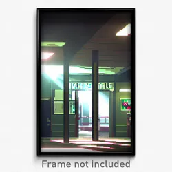 Pixel Art Poster - Warlike Hospital (8 Bit Psychedelic Trippy Video Game Print)