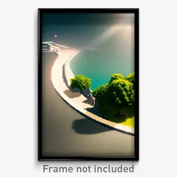 Pixel Art Poster - Average Peninsula (8 Bit Psychedelic Trippy Video Game Print)