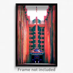 Pixel Art Poster - Vivacious American Architecture (8 Bit Video Game Print)