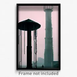 Pixel Art Poster - Dreary Pallisade (8 Bit Psychedelic Trippy Video Game Print)
