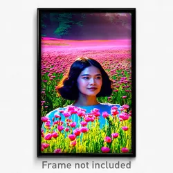Pixel Art Poster - Meek Meadow (8 Bit Psychedelic Trippy Weird Video Game Print)