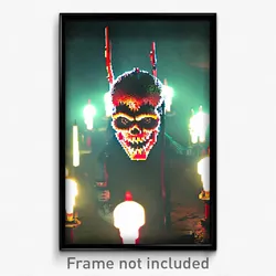 Pixel Art Poster - Electric Grotesque (8 Bit Psychedelic Video Game Print)