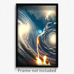 Pixel Art Poster - Bright Hurricane (8 Bit Psychedelic Trippy Video Game Print)