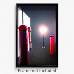 Pixel Art Poster - Red Tube (8 Bit Psychedelic Trippy Weird Video Game Print)