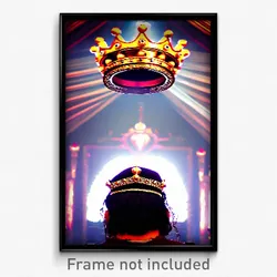 Pixel Art Poster - Insane Crown (8 Bit Psychedelic Trippy Video Game Print)