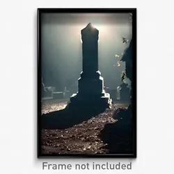 Pixel Art Poster - Dark Grave (8 Bit Psychedelic Trippy Weird Video Game Print)