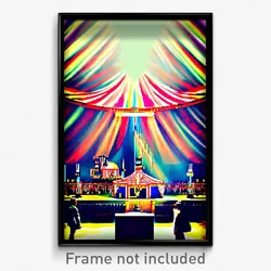 Pixel Art Poster - Admirable Circus (8 Bit Psychedelic Trippy Video Game Print)