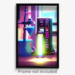 Pixel Art Poster - Anime Like Blender (8 Bit Psychedelic Video Game Print)