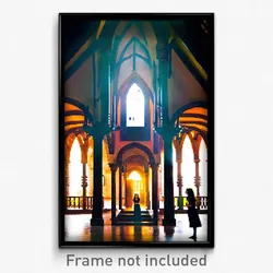 Pixel Art Poster - Crazy Cloister (8 Bit Psychedelic Trippy Video Game Print)