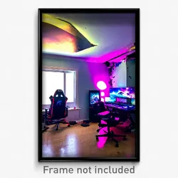 Pixel Art Poster - Damaged Gaming Room (8 Bit Psychedelic Video Game Print)