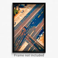Pixel Art Poster - Elegant Intersection (8 Bit Psychedelic Video Game Print)