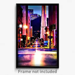 Pixel Art Poster - Deserted San Francisco (8 Bit Psychedelic Video Game Print)
