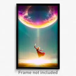 Pixel Art Poster - Majestic Dream (8 Bit Psychedelic Trippy Video Game Print)