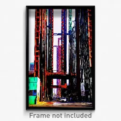 Pixel Art Poster - Rusty Mexico City (8 Bit Psychedelic Trippy Video Game Print)