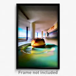 Pixel Art Poster - Abandoned Pastel De Nata (8 Bit Psychedelic Video Game Print)