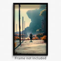 Pixel Art Poster - Attractive Wasteland (8 Bit Psychedelic Video Game Print)