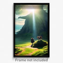 Pixel Art Poster - Famous Shire (8 Bit Psychedelic Trippy Video Game Print)
