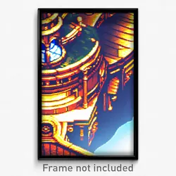Pixel Art Poster - Elaborate Peninsula (8 Bit Psychedelic Video Game Print)