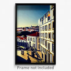 Pixel Art Poster - Silver Lisbon (8 Bit Psychedelic Trippy Video Game Print)