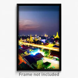 Pixel Art Poster - Simple Thai City (8 Bit Psychedelic Trippy Video Game Print)