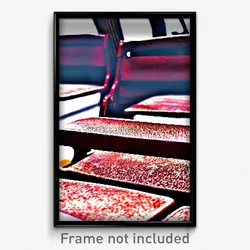 Pixel Art Poster - Rusty Seat (8 Bit Psychedelic Trippy Weird Video Game Print)