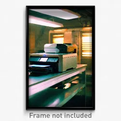 Pixel Art Poster - Underground Printer (8 Bit Psychedelic Video Game Print)