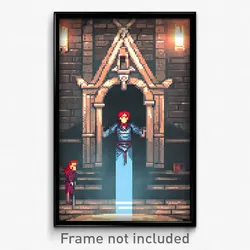 Pixel Art Poster - Standard Dungeon (8 Bit Psychedelic Trippy Video Game Print)