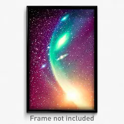 Pixel Art Poster - Beautiful Galaxy (8 Bit Psychedelic Trippy Video Game Print)