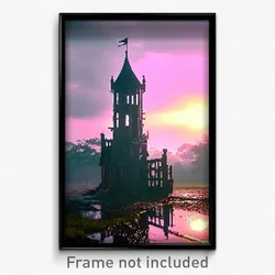 Pixel Art Poster - Damp Folly (8 Bit Psychedelic Trippy Weird Video Game Print)