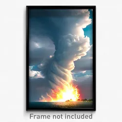 Pixel Art Poster - Dramatic Hurricane (8 Bit Psychedelic Video Game Print)