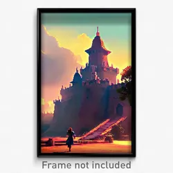 Pixel Art Poster - Famous Ramparts (8 Bit Psychedelic Trippy Video Game Print)