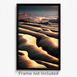 Pixel Art Poster - Antique Lava Fields (8 Bit Psychedelic Video Game Print)